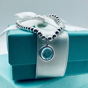 RARE Tiffany & Co. Paloma Picasso Sugar Stack Blue Topaz Bracelet in Silver 7”